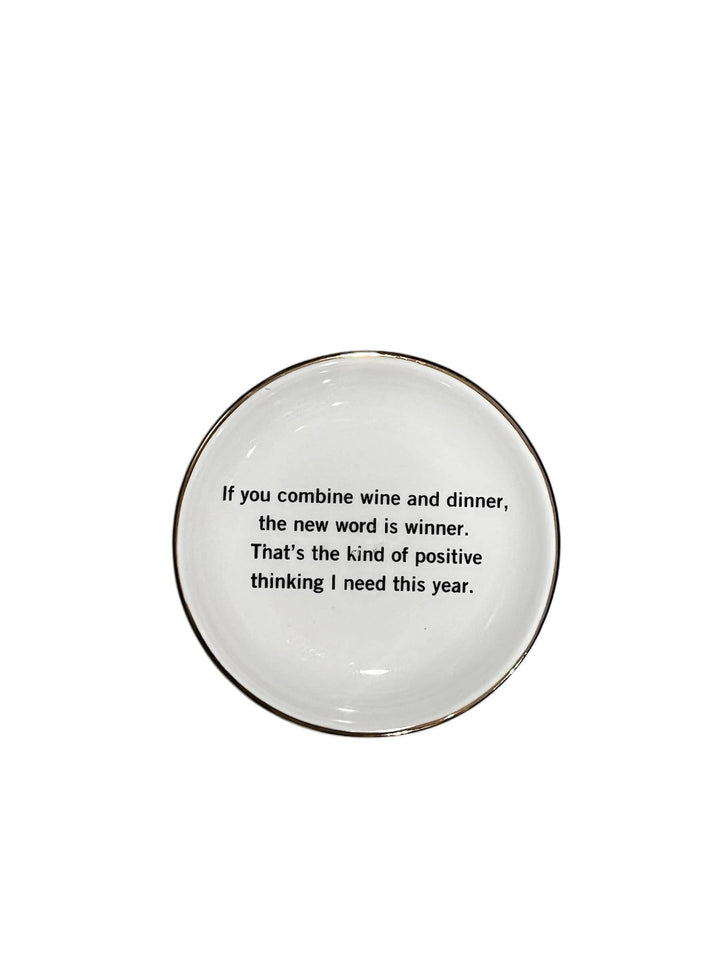 Coupe Ring Dish Inspirational Quote 'Winner"