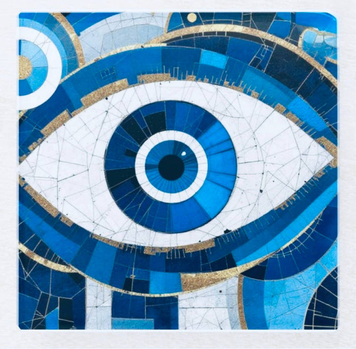 Abstract Evil Eye Coaster Set      