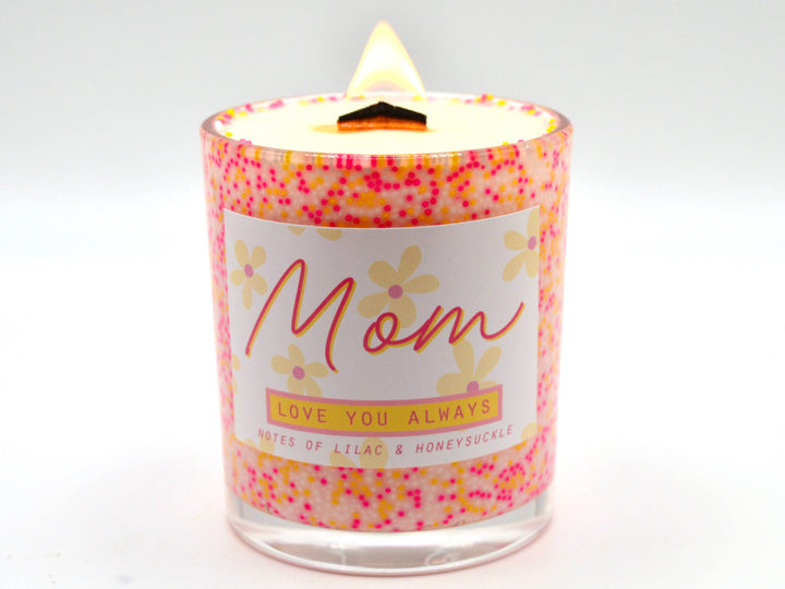 Mother's Day Sprinkle Lilac Floral Candle