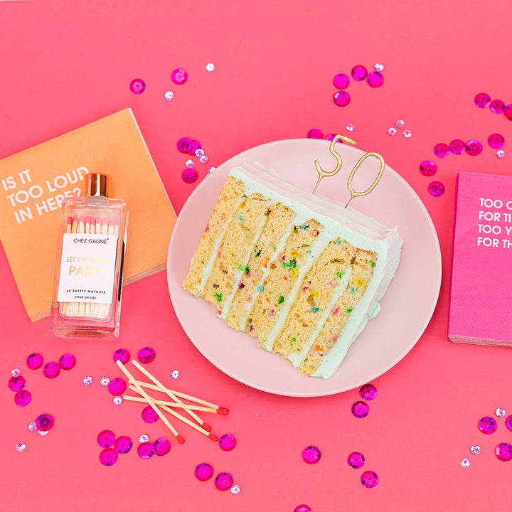 Let's Fucking Party Matches - Glass Bottle Matchsticks - Coral