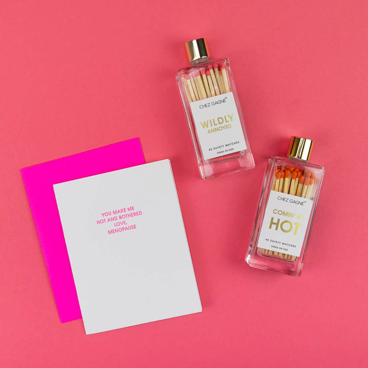 Wildly Annoyed - Glass Bottle Safety Matches - Coral