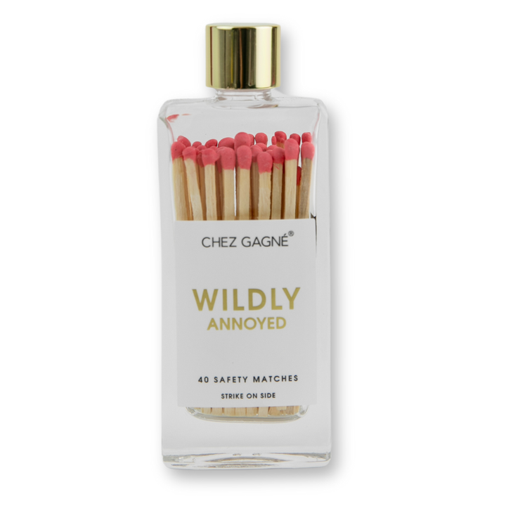 Wildly Annoyed - Glass Bottle Safety Matches - Coral