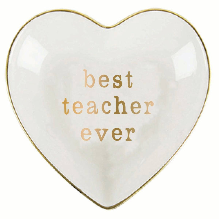 Ceramic Trinket Tray | Best Teacher Ever Trinket Dish