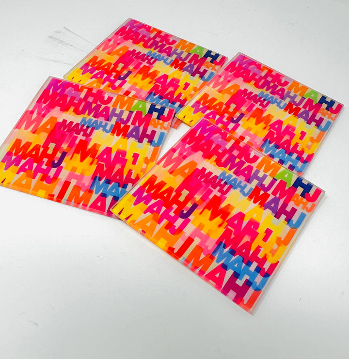 Mahjong  Abstract Art  Coaster Set 