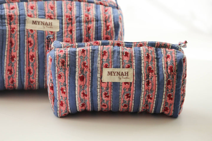 Nantucket stripes print Makeup Bag- Choose from 3 Sizes