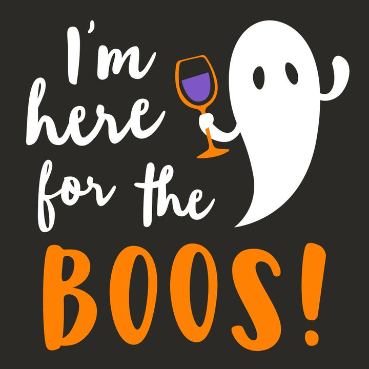 Funny Halloween Cocktail Napkins | Here For The Boos - 20ct