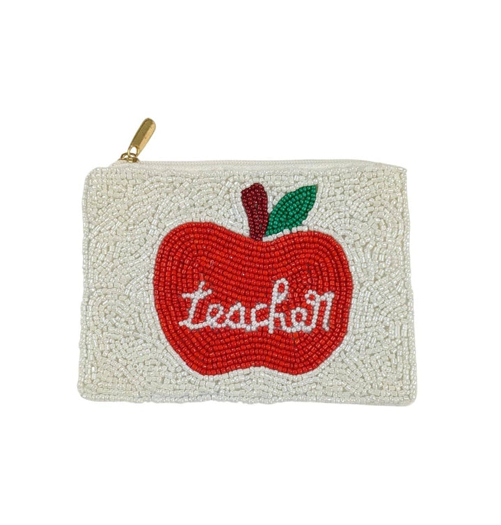Ladies Teacher Themed Fully Beaded Coin Purse