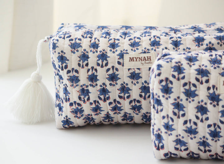 Blue bonnet floral Makeup Bag