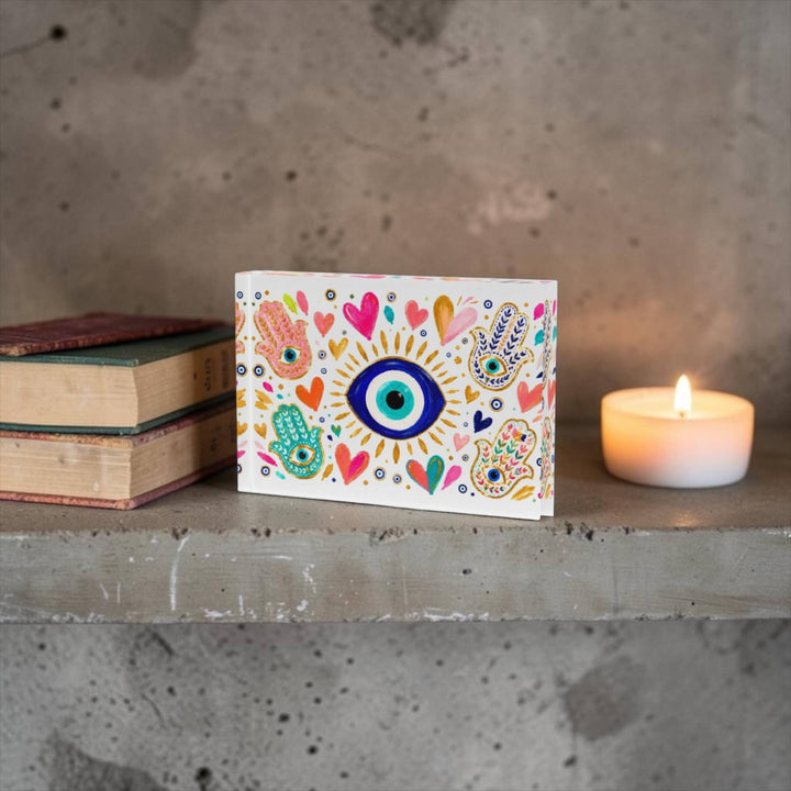 Evil Eye Hamsa Crystal Block