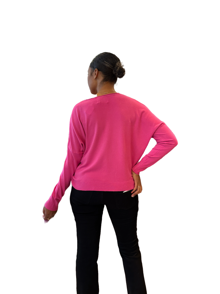 The Freya Sweater- Hot Pink