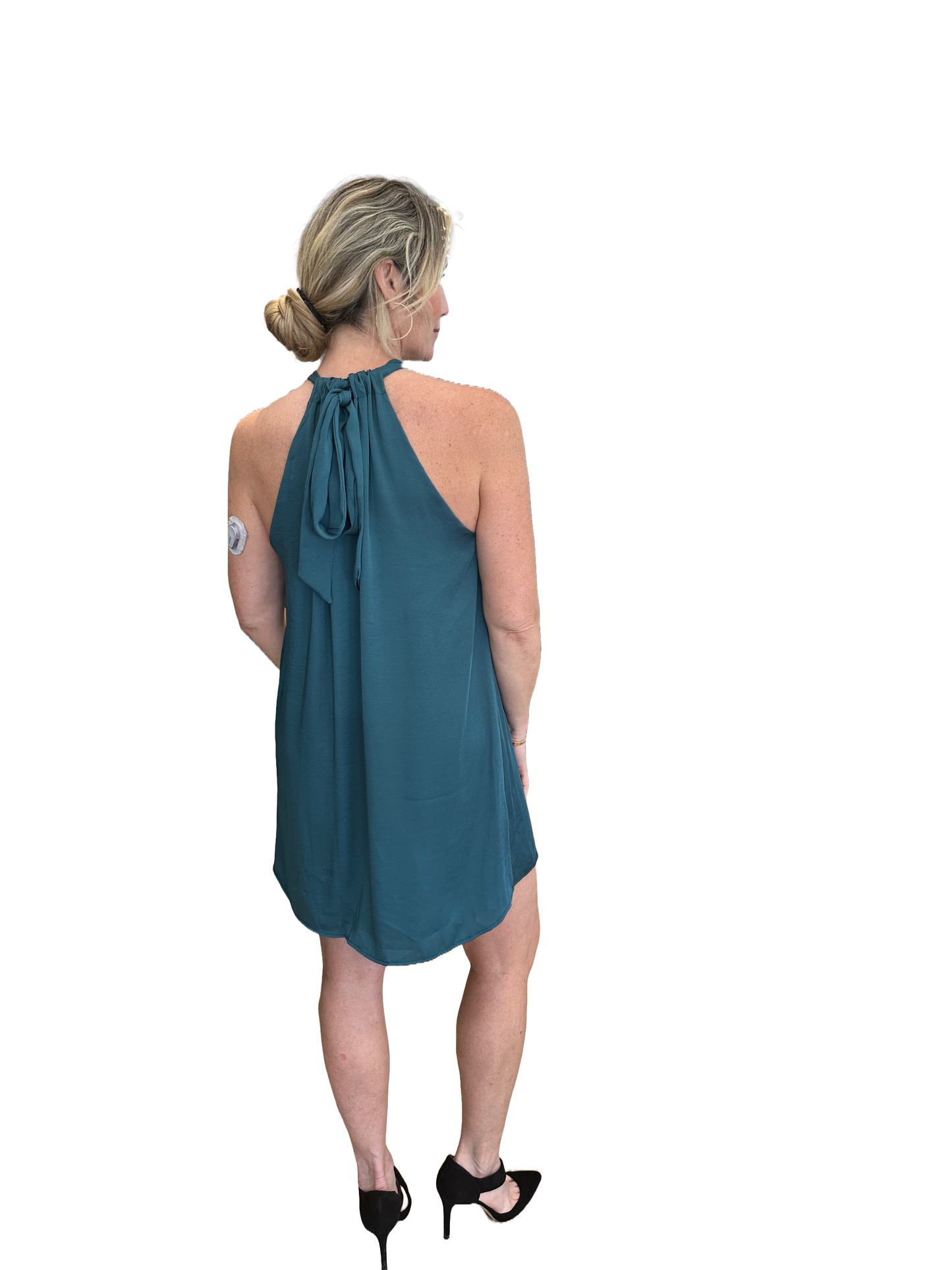 The Johanna Mini Dress- Pine Green