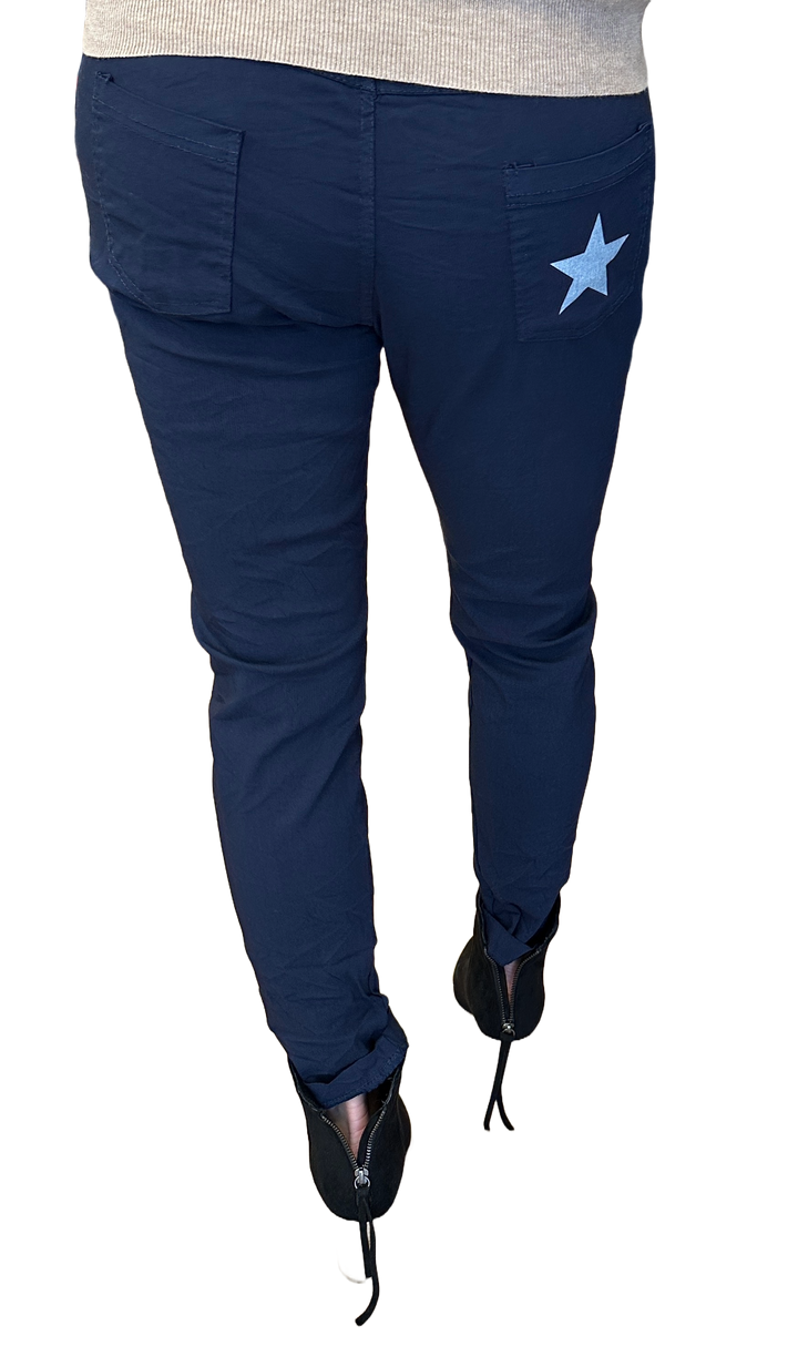 The Payton Pant- Navy with Star