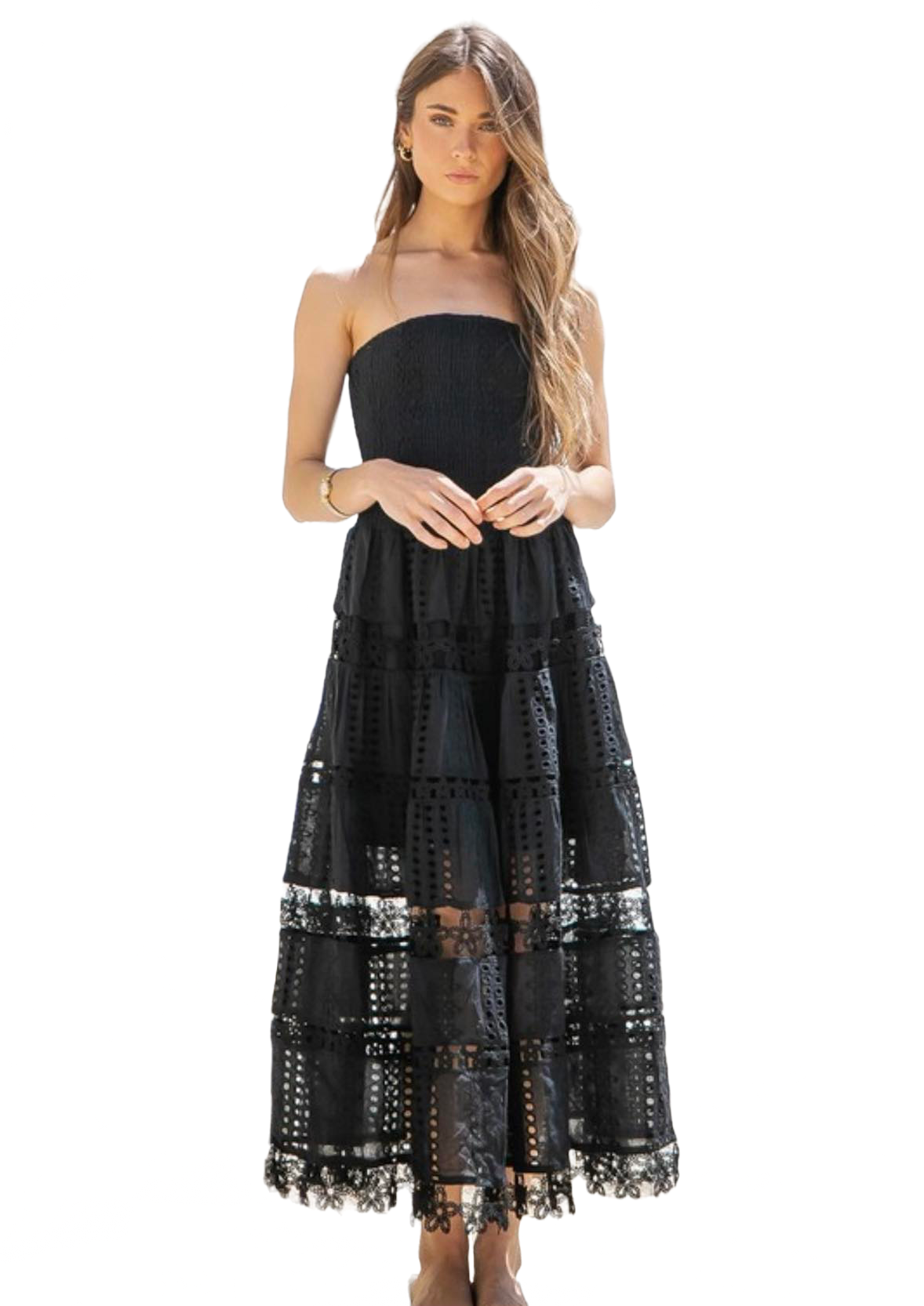 The Axelle Midi Dress- Black