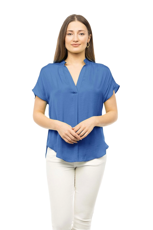 The Ashlyn Top- Marine Blue