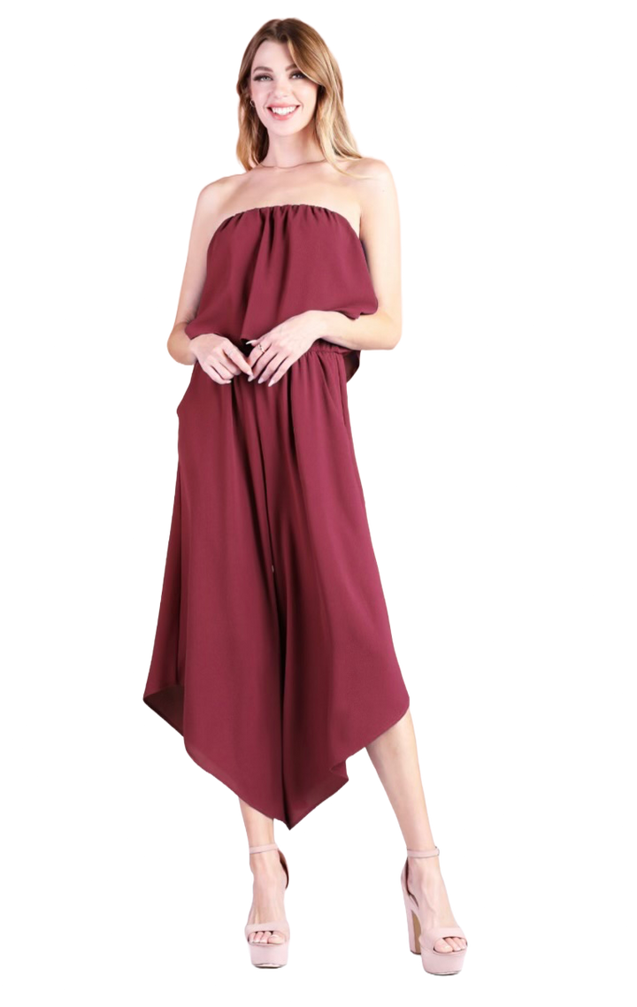 The Sadie Jumpsuit- Maroon