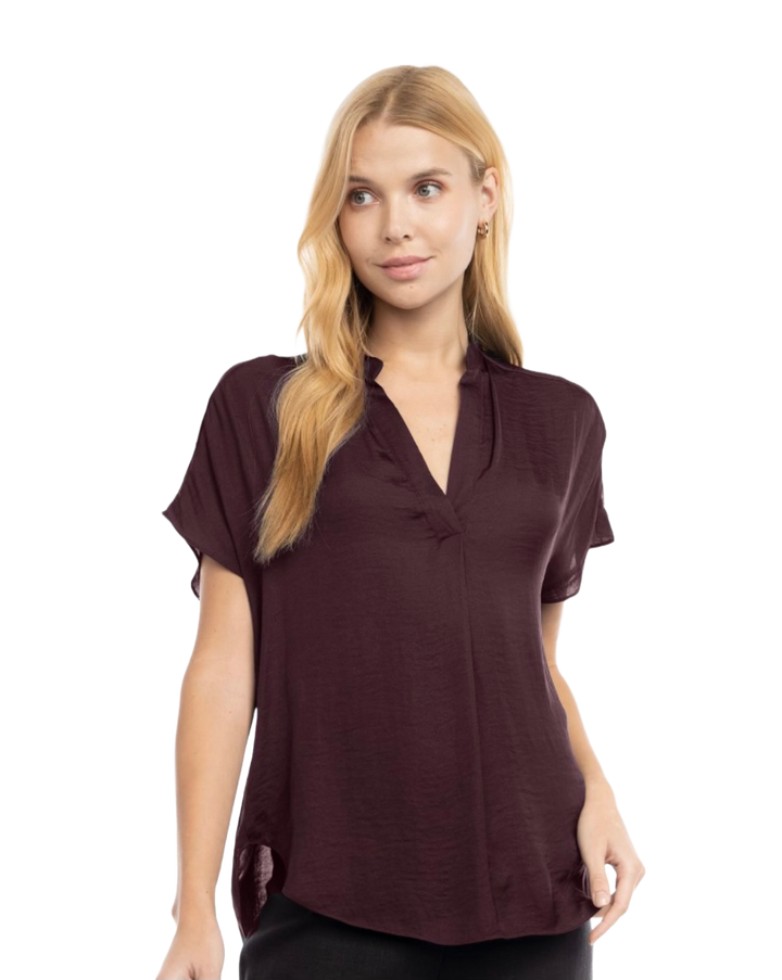 The Ashlyn Top- Maroon