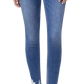 Mid Rise Crop Skinny With Exposed Buttons