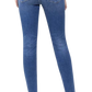 Mid Rise Crop Skinny With Exposed Buttons