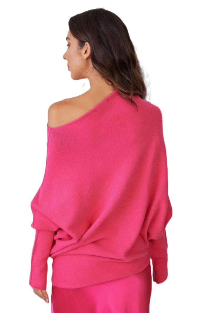 The Debbie Sweater- Hot Pink