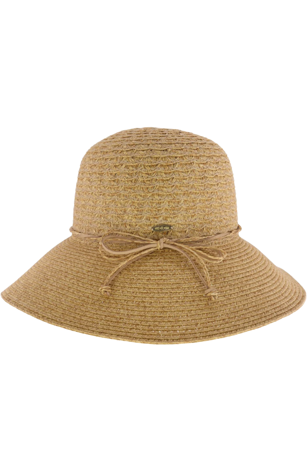 Two-Tone Heathered Cloche Hat