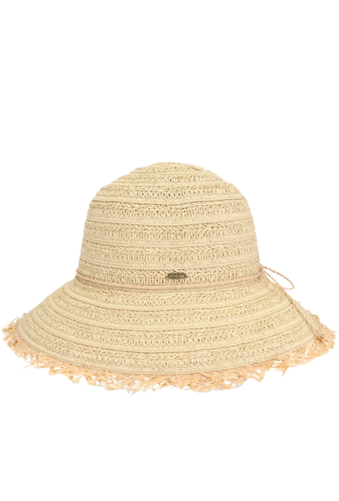 Fringe Trim Cloche Sun Hat