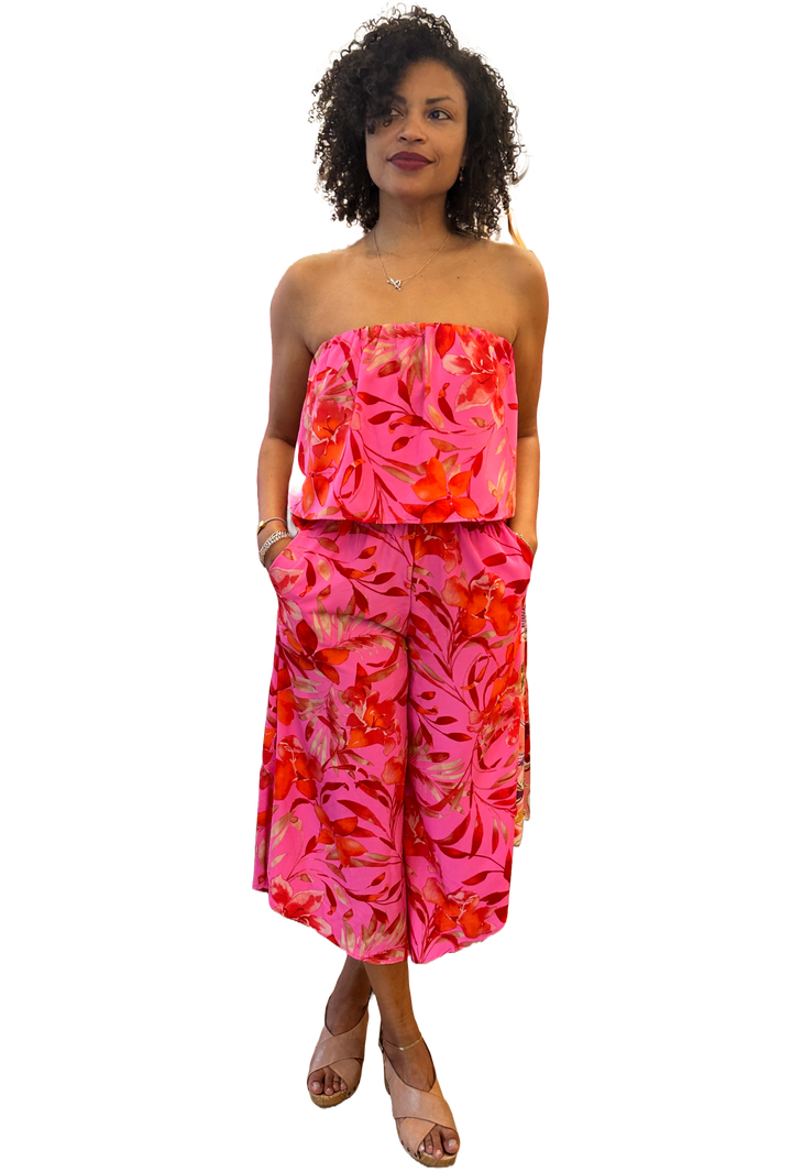 The Sadie Jumpsuit- Pink floral