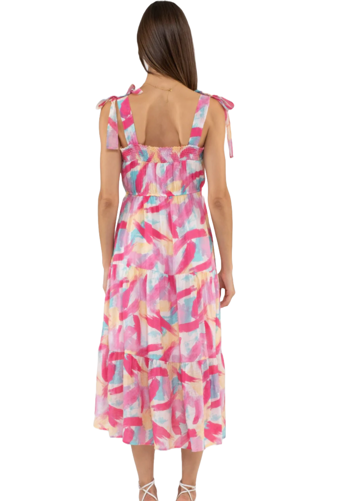 The Rasha Midi Dress- Pink