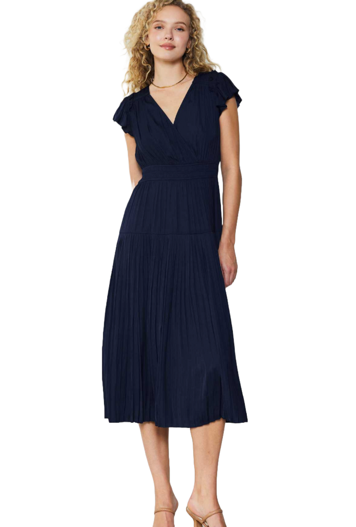 The Blossom Midi Dress- Navy