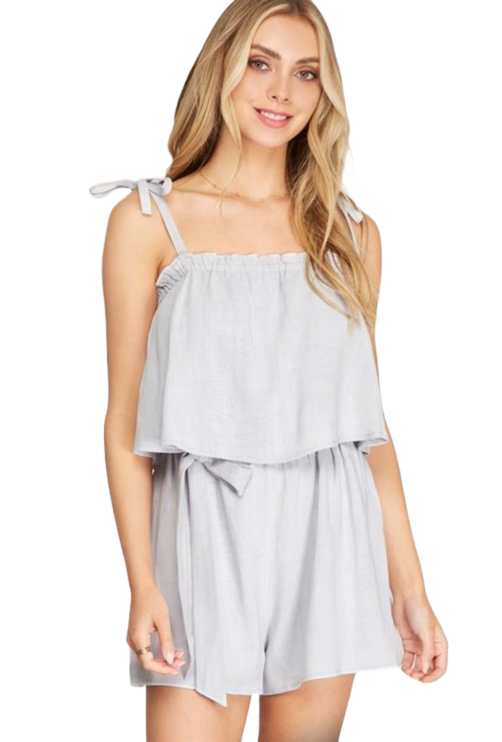 The Alena Romper- Light Blue