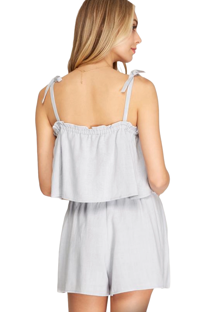 The Alena Romper- Light Blue