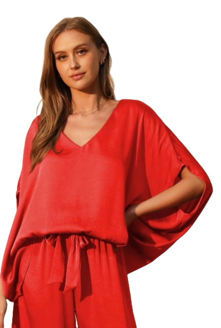 The Jillian Blouse- Red