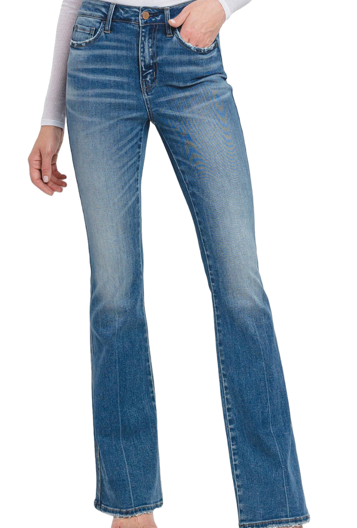 High Rise Full Length Boot Cut Jeans