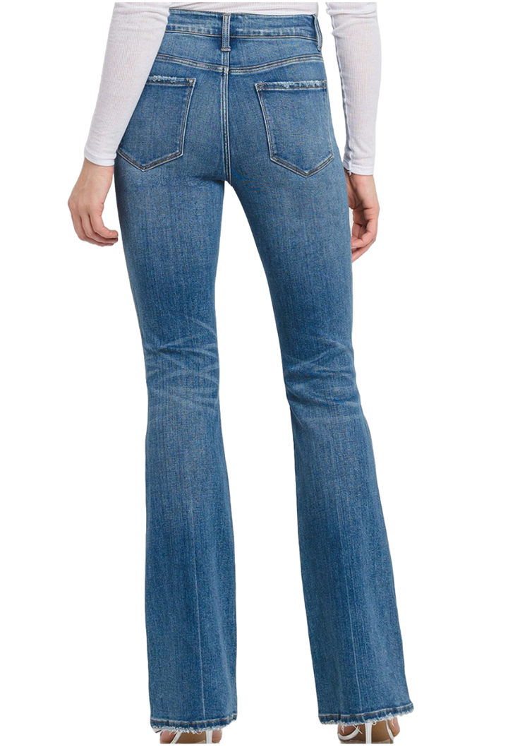 High Rise Full Length Boot Cut Jeans