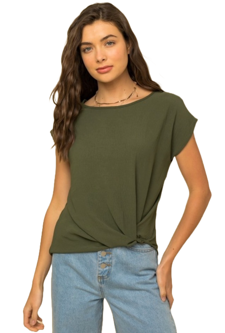 The Mahalia Top- Olive