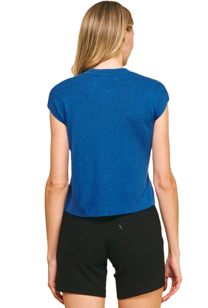 The Denver Sweater Top- Blue