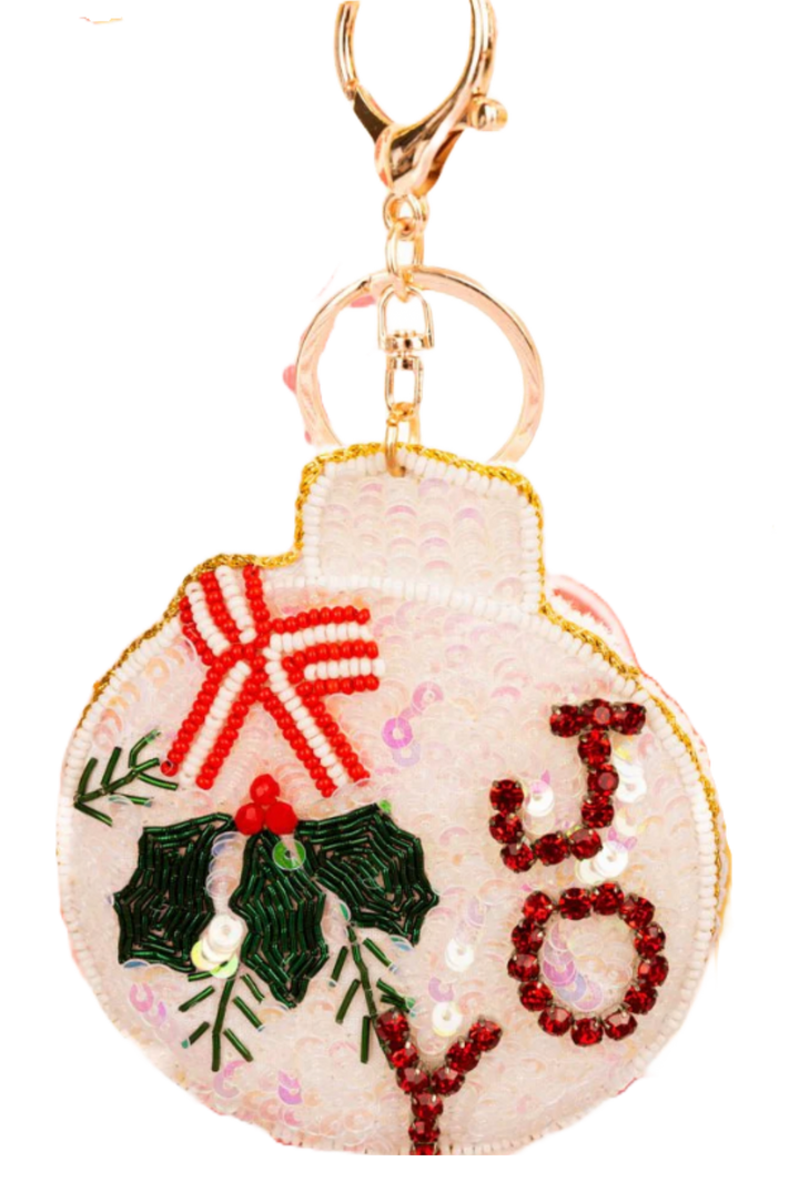 Joy Beaded Keychain