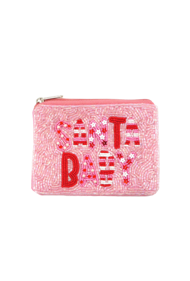 Santa Baby Beaded Coin Purse