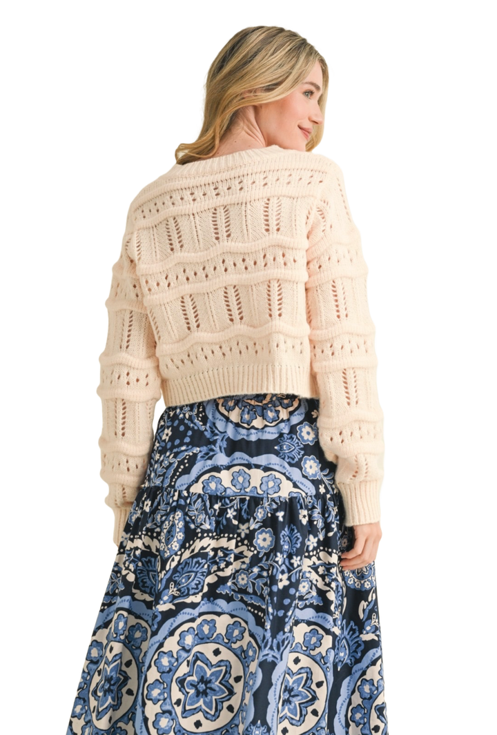 The Venice Cardigan- Ivory