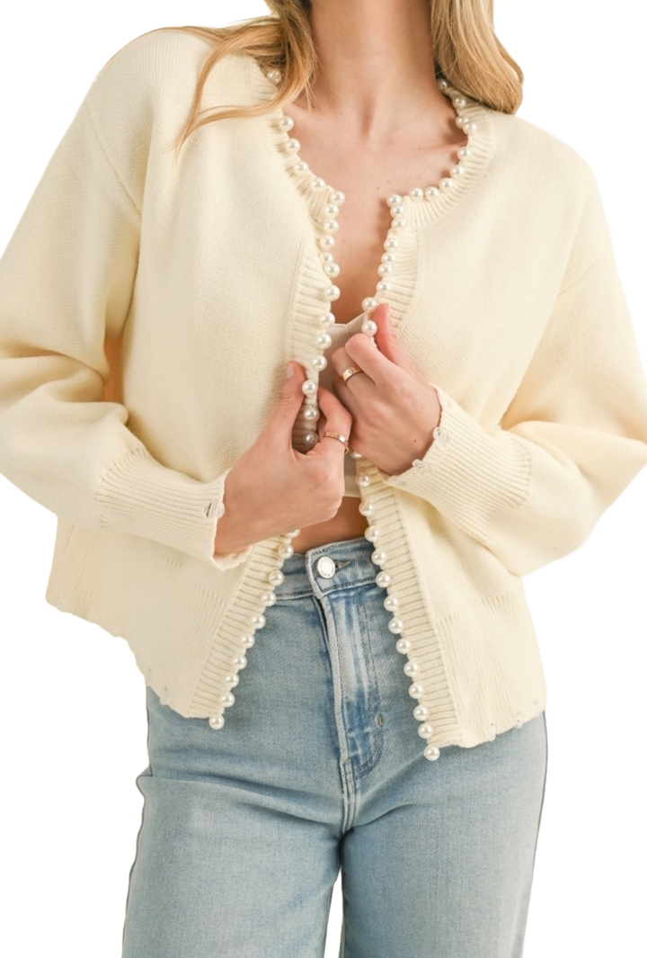 The Beatrix Cardigan- Ivory