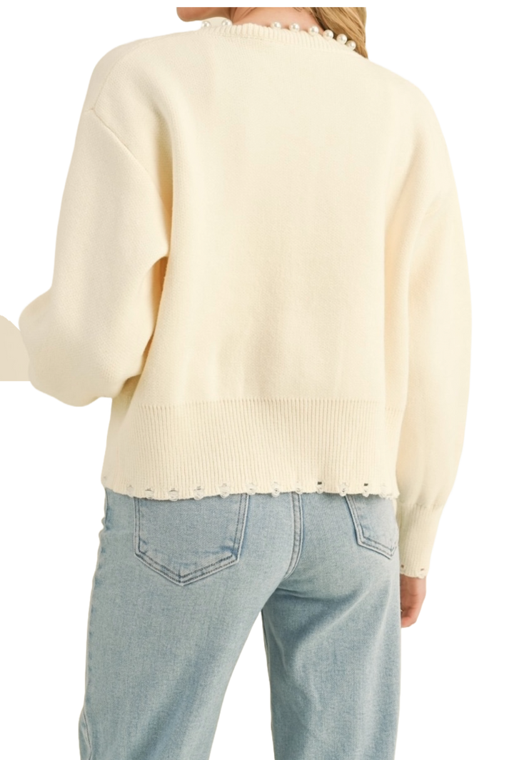 The Beatrix Cardigan- Ivory