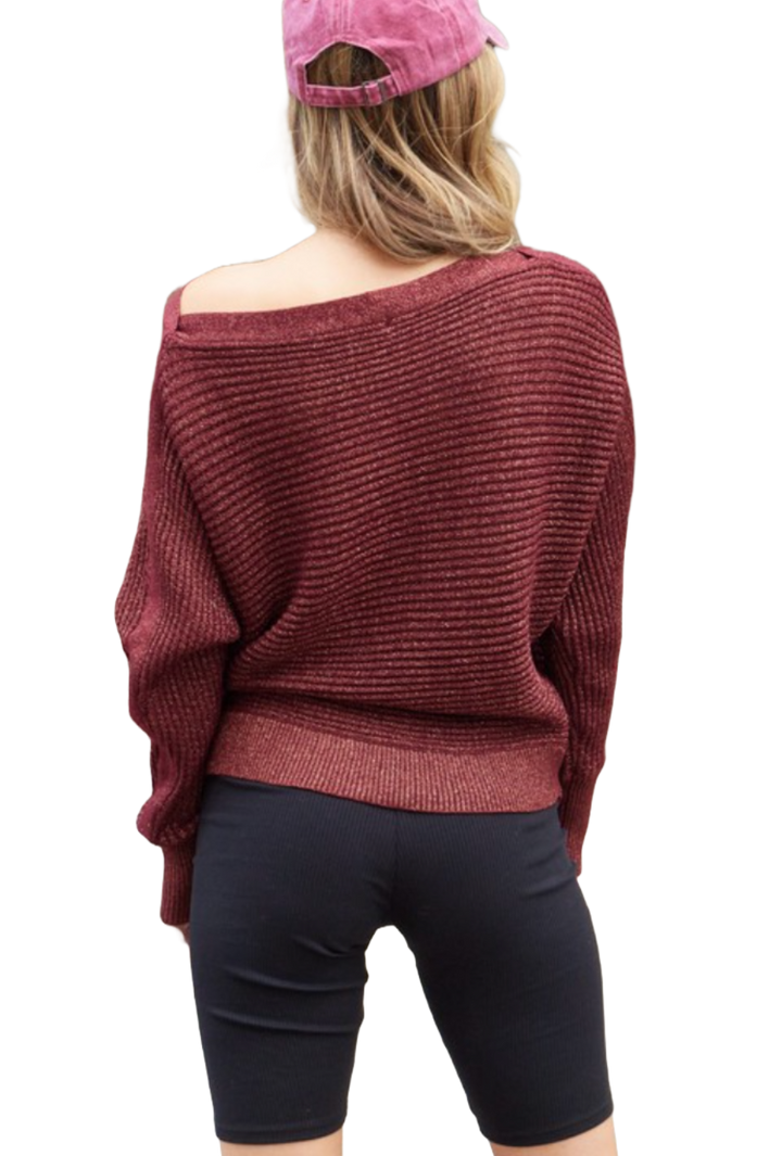 The Veronica Sweater- Maroon