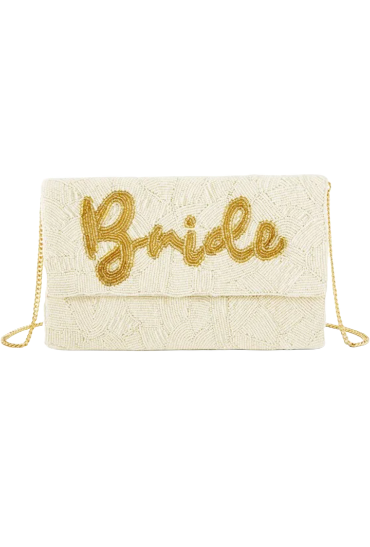 "Bride" Beaded Clutch