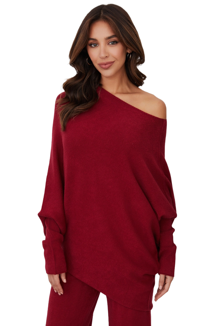 The Debbie Sweater- Burgundy