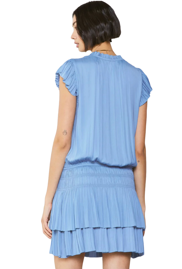The Lynette Mini Dress- Powder Blue