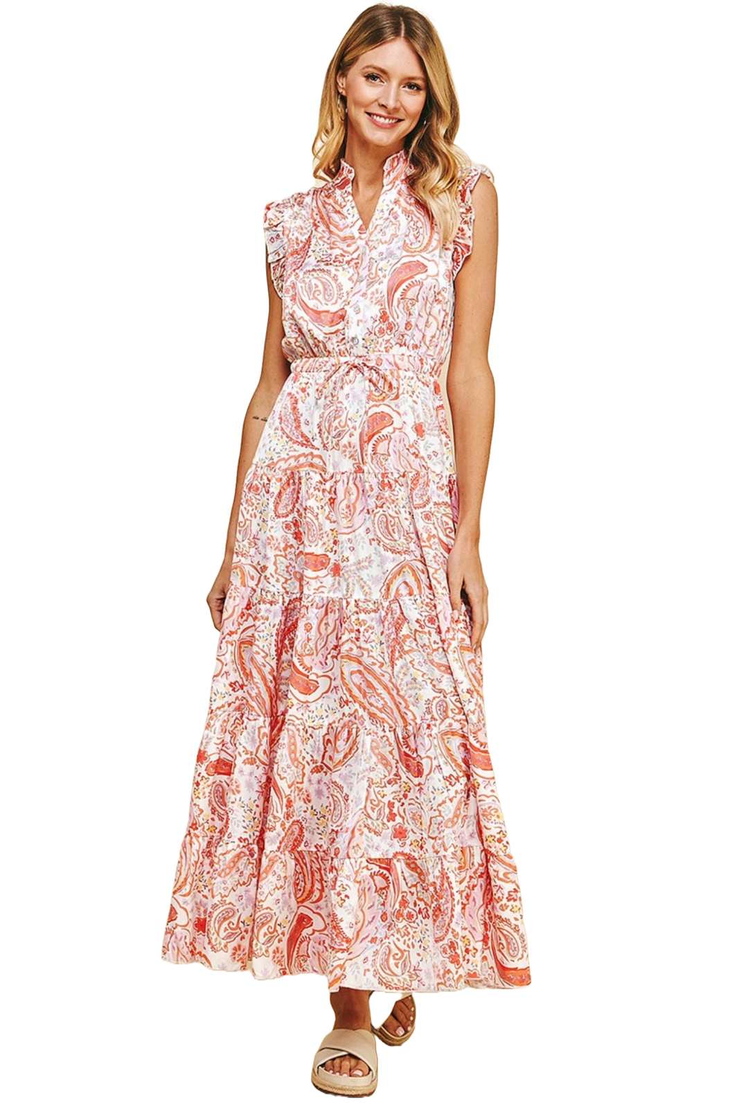 The Kimmia Maxi Dress- Peach