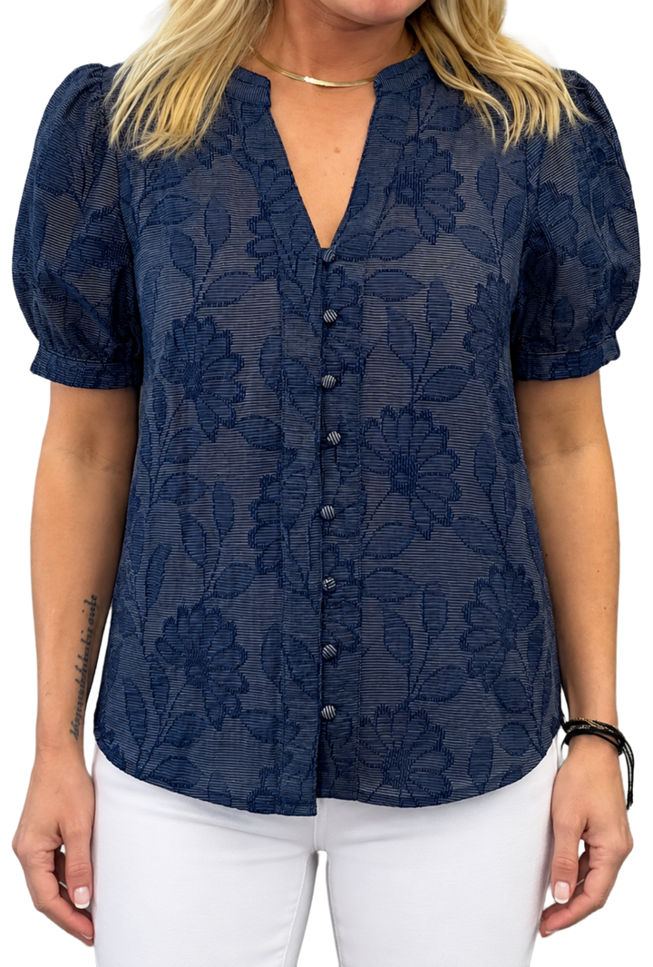 The Camille Blouse- Navy