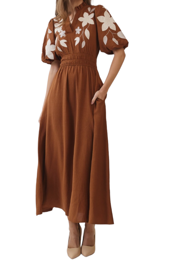 The Jobelle Midi Dress- Camel