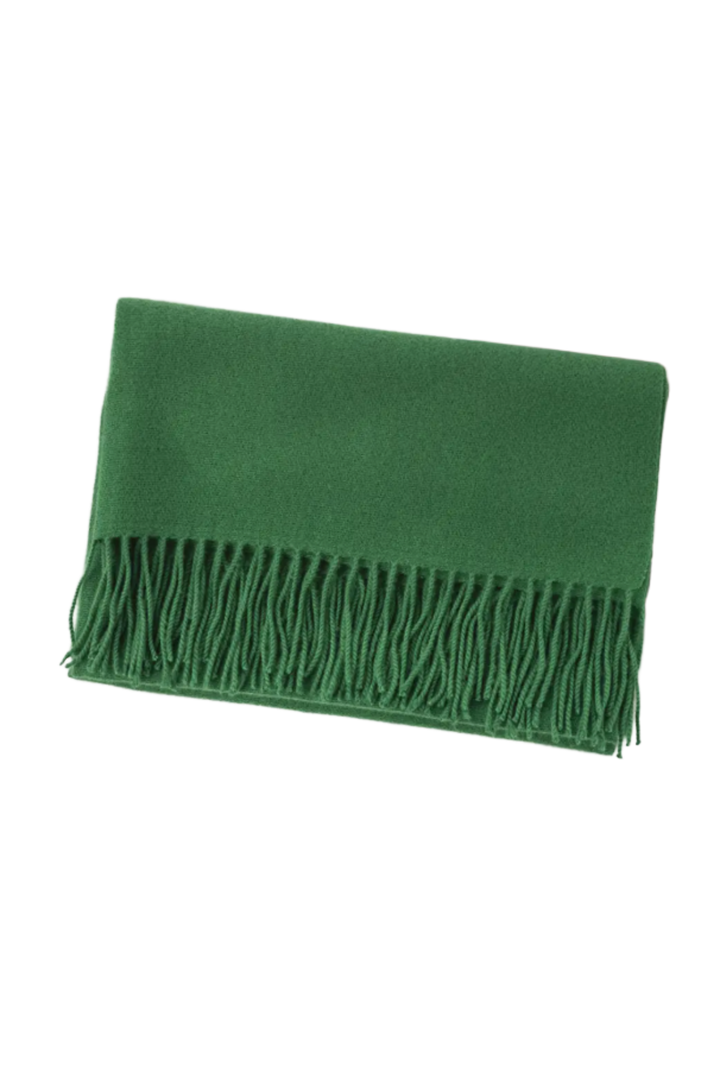 Classic Soft Fringe Scarf- Kelly Green