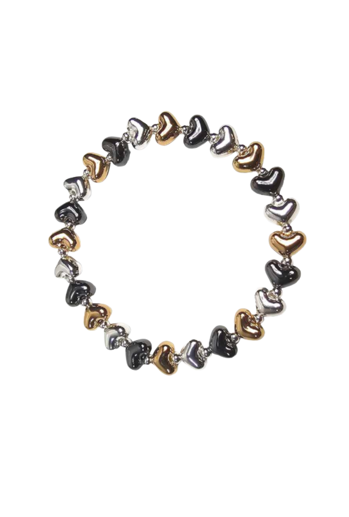 The Claudia Bracelet- Gun Metal Multi