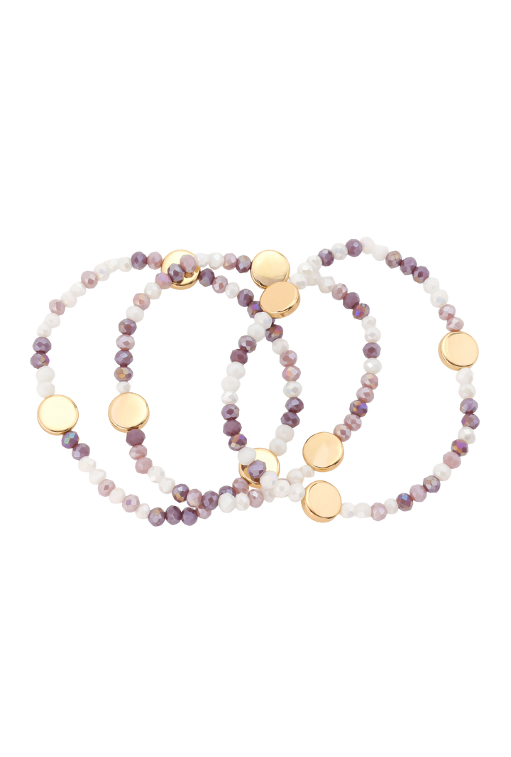 The Cecilia Bracelets- Purple Multi